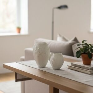 ✨ AK Kaiser Germany Matte White Porcelain Nesting Vases ✨